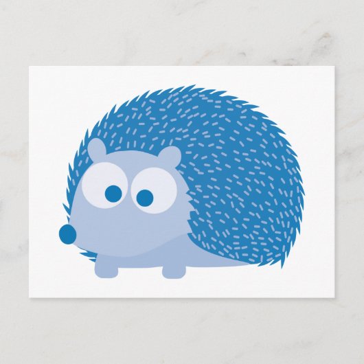 Niedlich Blue Igel Postkarte (Vorderseite)