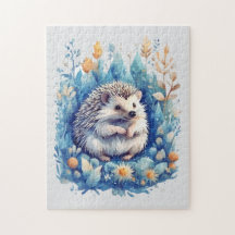 Niedlich-Blue-Igel-Puzzle