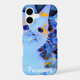 Niedlich Blue Impressionist Kitten Art mit Ihrem N
