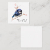 Niedlich Blue Jay Bird Danke Notizkarte Mitteilungskarte (Vorne/Hinten)