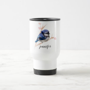 Niedlich Blue Jay Bird Personalisiert Travel Mug Reisebecher