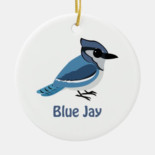 Niedlich Blue Jay Keramikornament (Vorne)