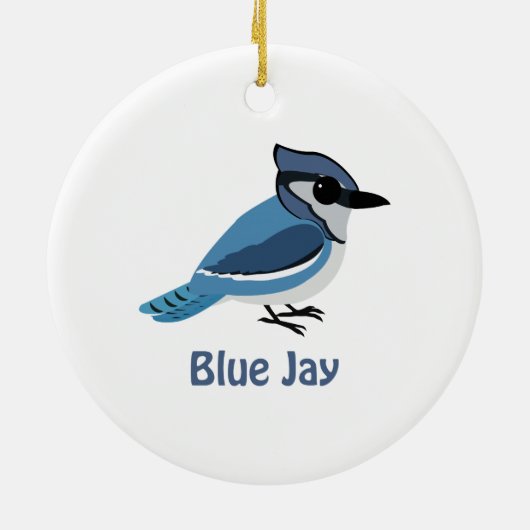 Niedlich Blue Jay Keramikornament (Hinten)