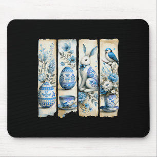 Niedlich Blue Jay Osterfest Bunny Egs Blume zerris Mousepad