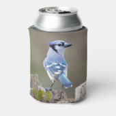 Niedlich Blue Jay Songbird auf Treestump Dosenkühler (Kanne Rückseite)