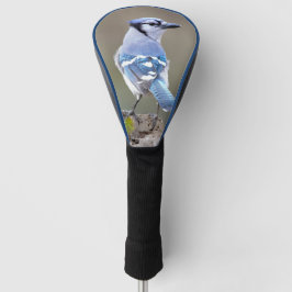 Niedlich Blue Jay Songbird auf Treestump Golf Headcover