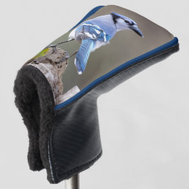 Niedlich Blue Jay Songbird auf Treestump Golf Headcover