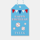 Niedlich Blue Kids Boy Baseball Geburtstag Geschenkanhänger (Vorderseite)