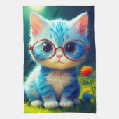 Niedlich Blue Kitten Tragebrille-276548 Geschirrtuch (Vertikal)
