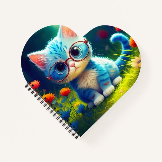 Niedlich Blue Kitten Tragebrille-276548 Notizblock (Vorderseite)