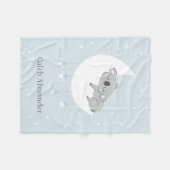 Niedlich Blue Koala schläft auf einem Mond Baby Bl Fleecedecke (Vorderseite (Horizontal))