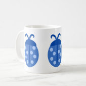 Niedlich Blue Ladybug Tasse (Vorderseite Links)