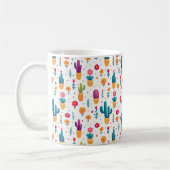 Niedlich Blue & Lavender Floral Cactus Script Mono Kaffeetasse (Links)