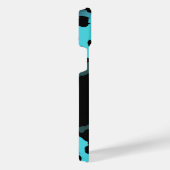 Niedlich Blue Leopard Print iPhone Hülle (Rechte Seite)