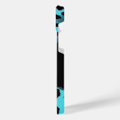 Niedlich Blue Leopard Print iPhone Hülle (Linke Seite)