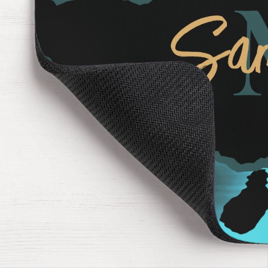 Niedlich Blue Leopard Print Mousepad (Ecke)