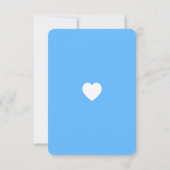 Niedlich Blue Liebe Foto Valentinstag Card Dankeskarte (Rückseite)