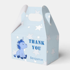 Niedlich Blue Litle Unicorn und Stars Geburtstagsp Geschenkschachtel