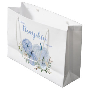 Niedlich Blue Little Pumpkin Baby Dusche Große Geschenktüte