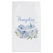 Niedlich Blue Little Pumpkin Baby Dusche Kleine Geschenktüte (Rückseite)