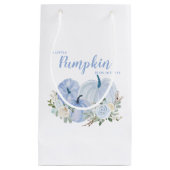 Niedlich Blue Little Pumpkin Baby Dusche Kleine Geschenktüte (Vorderseite)