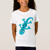 Niedlich Blue Lizard Gecko Kids T-Shirt (Vorderseite)