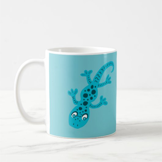Niedlich Blue Lizard Gecko Tasse für Kinder (Links)