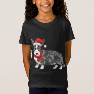 Niedlich Blue Merle Cardigan Corgi Weihnachtsmannm T-Shirt