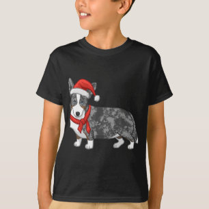 Niedlich Blue Merle Cardigan Corgi Weihnachtsmannm T-Shirt