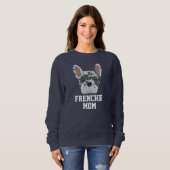 Niedlich Blue Merle Frenchie Dog Mama Sweatshirt (Vorne ganz)