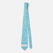 Niedlich Blue Minimalistisch Daisy Muster Blumenbe Krawatte (Vorderseite)