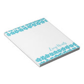 Niedlich Blue Minimalistisch Daisy Muster Blumenbe Notizblock (angewinkelt)