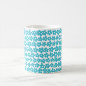 Niedlich Blue Minimalistisch Daisy Muster Floral Kaffeetasse (Mittel)