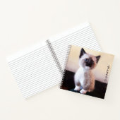 Niedlich Blue Mit Augen Pet Siamese Kitten Platzha Notizblock (Innenseite)