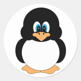 Niedlich Blue Mit Augen Pinguin Stickers