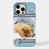 Niedlich Blue Modern Chow Chow Puppy Dodge Art iPhone Hülle (Rückseite)