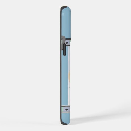 Niedlich Blue Modern Chow Chow Puppy Dodge Art iPhone Hülle (Rechte Seite)