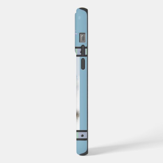 Niedlich Blue Modern Chow Chow Puppy Dodge Art iPhone Hülle (Linke Seite)