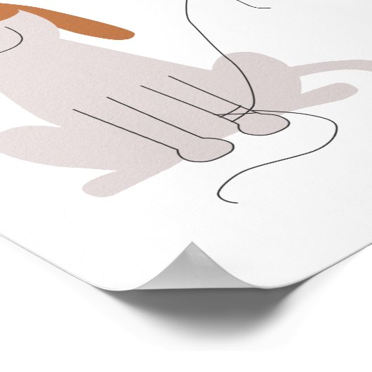 Niedlich Blue Monogram Puppy Dodge Kinderzimmer Ro Poster (Ecke)