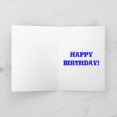 Niedlich Blue Monster Geburtstagskarte Karte (Innenseite)