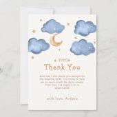 Niedlich Blue Moon Stars Twinkle Twinkle Baby Dusc Dankeskarte (Vorderseite)