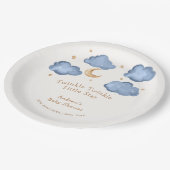 Niedlich Blue Moon Stars Twinkle Twinkle Baby Dusc Pappteller (Schrägansicht)