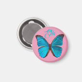 Niedlich Blue Morpho Butterfly Magnet (Vorderseite/Rückseite)