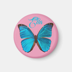 Niedlich Blue Morpho Butterfly Magnet