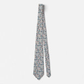 Niedlich Blue Mushroom Fungi Pattern Neck Tie Krawatte (Vorderseite)
