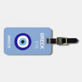 Niedlich Blue Mystical Griechisches Auge Amulet Gepäckanhänger (Vorderseite horizontal)