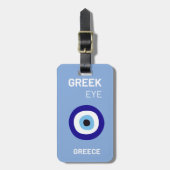 Niedlich Blue Mystical Griechisches Auge Amulet Gepäckanhänger (Vorderseite vertikal)