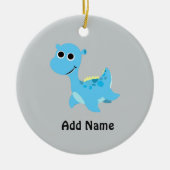 Niedlich Blue Nessie Keramik Ornament (Vorne)