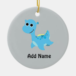 Niedlich Blue Nessie Keramik Ornament