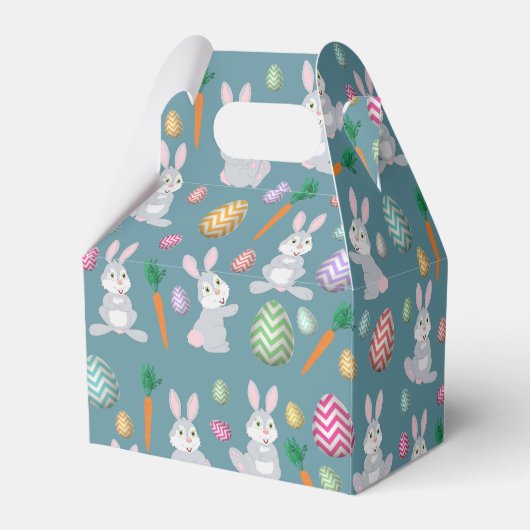 Niedlich Blue Oaster Bunny Rabbit Muster Geschenkschachtel (Rückseite)